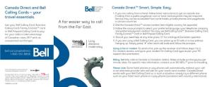 Canada Direct and Bell Calling Cards – Your Travel Essentials