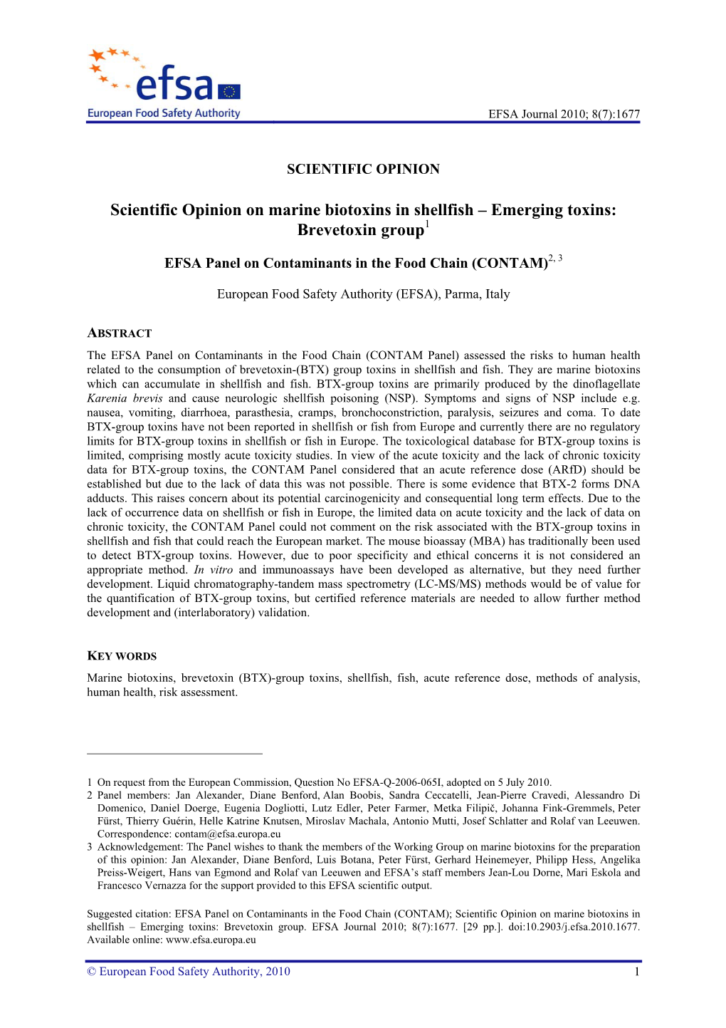 Emerging Toxins: Brevetoxin Group1