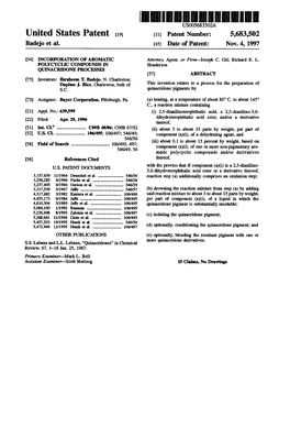 United States Patent 19 11 Patent Number: 5,683,502 Badejo Et Al