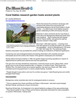 Coral Gables Research Garden Hosts Ancient Plants - 09/08/2009 - Miami