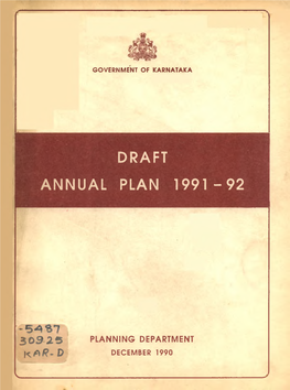 Draft Annual Plan 1991-92