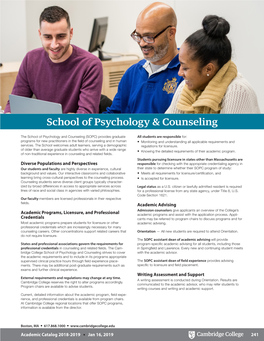 School of Psychology & Counseling