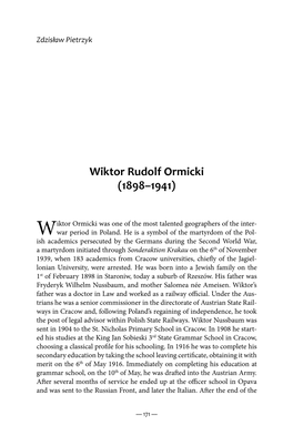 Wiktor Rudolf Ormicki (1898-1941)