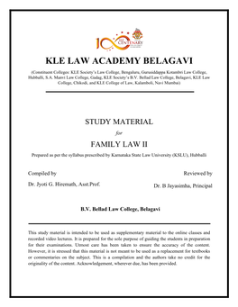 Kle Law Academy Belagavi