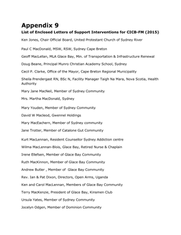 Appendix 9 List of Intervention Letters of Support.Pdf