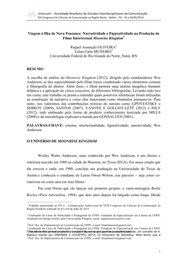 Narratividade E Figuratividade Na Produção Do Filme Intertextual Moonrise Kingdom1