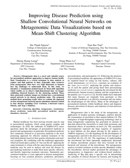 Improving Disease Prediction Using Shallow Convolutional Neural Networks on Metagenomic Data Visualizations Based on Mean-Shift Clustering Algorithm
