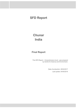 Chunar SFD Final Report