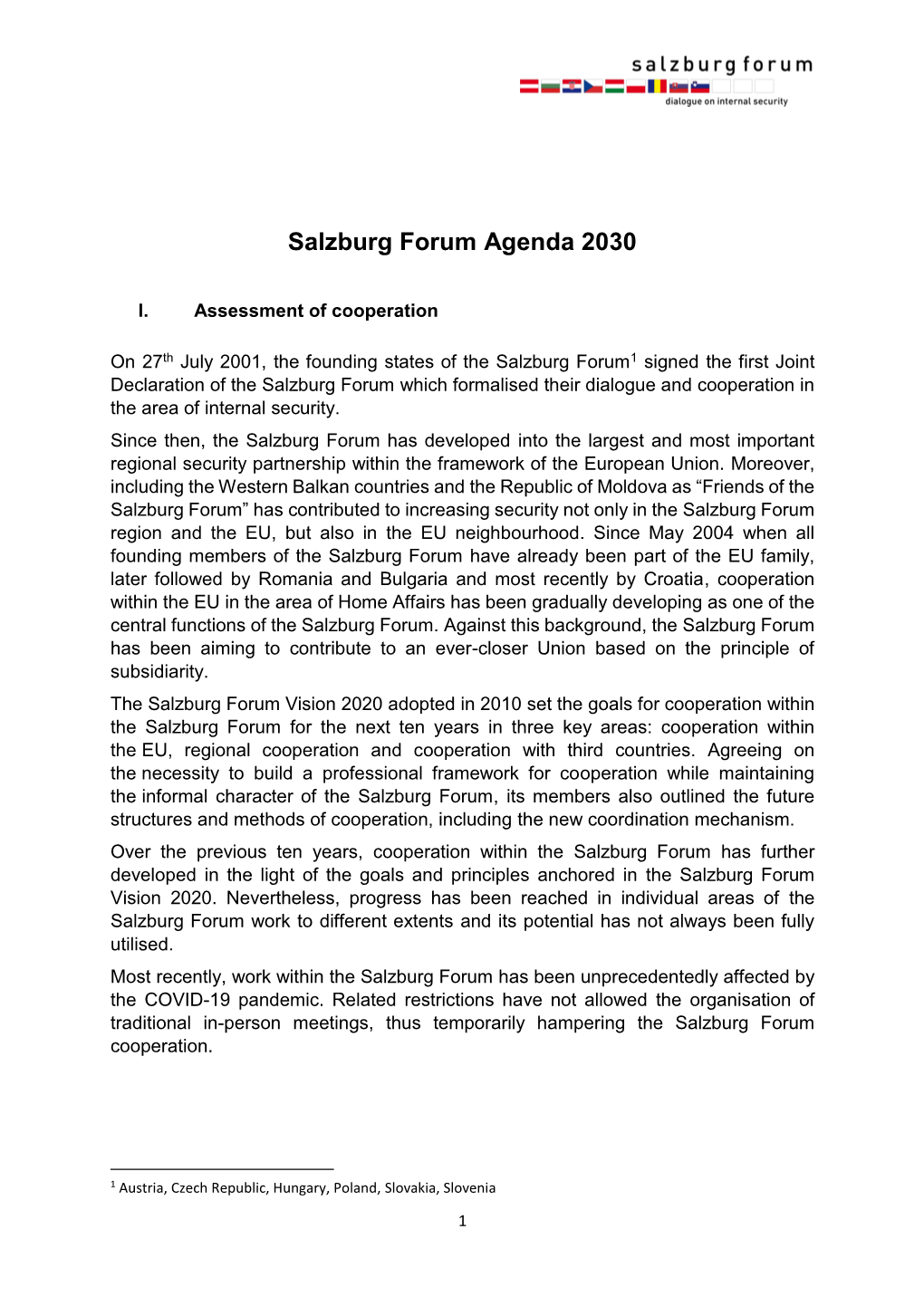Salzburg Forum Agenda 2030