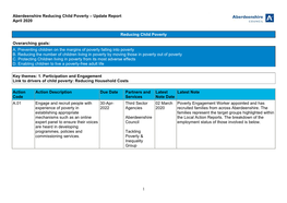 Reducing Child Poverty Action Plan