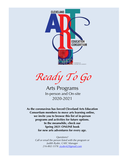 Ready2go Arts In-Person 2020-2021