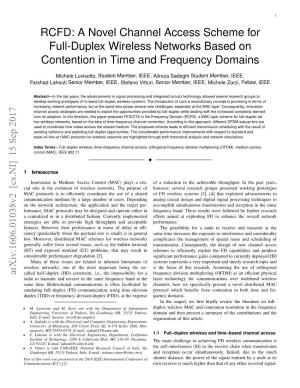 A Novel Channel Access Scheme for Full-Duplex Wireless Networks Based on Contention in Time and Frequency Domains