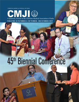CMJIA Quarterly Journal of the Christian Medical Association of India VOLUME 34 NUMBER 4: OCTOBER - DECEMBER 2019