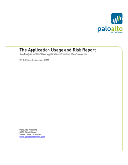 The Application Usage and Risk Report an Analysis of End User Application Trends in the Enterprise