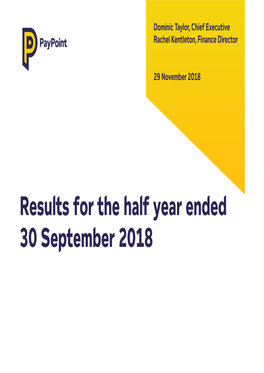 Results for the Half Year Ended 30 September 2018 Introduction Reshaping Phase Complete… 3
