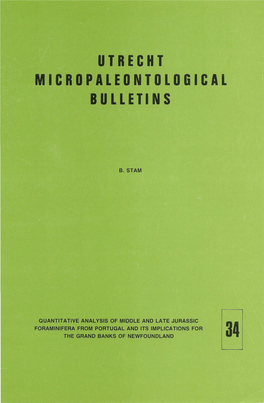 UTRECHT MICROPALEONTOLOGICAL Bulletins