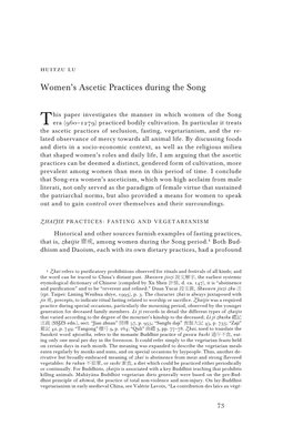 Women's Ascetic Practices During the Song