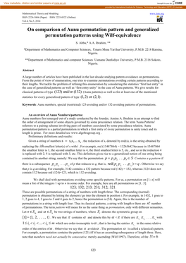 On Comparison of Aunu Permutation Pattern and Generalized Permutation Patterns Using Wilf-Equivalence