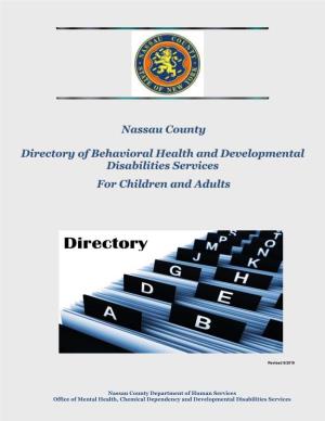 Directory of Mental Health Services