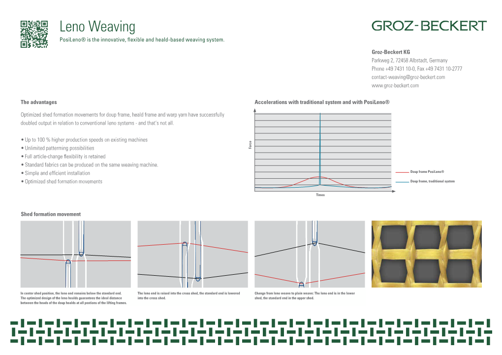 Leno Weaving Posileno® Is the Innovative, Flexible and Heald-Based Weaving System