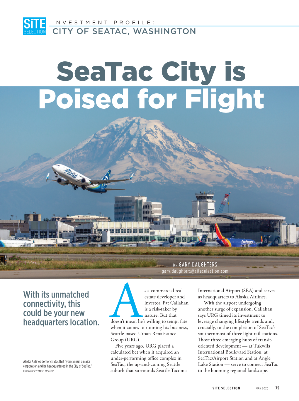 Seatac City Is Poised for Flight