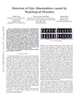 Detection of Gait Abnormalities Caused by Neurological Disorders