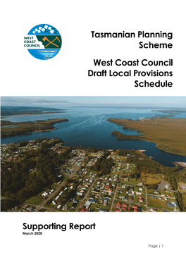 Tasmanian Planning Scheme West Coast Council Draft Local