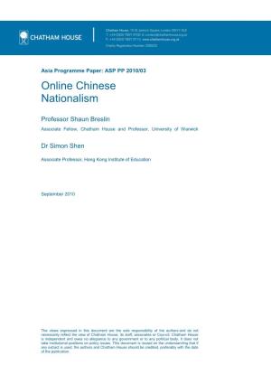 Online Chinese Nationalism