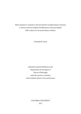 Brain Responses to Contrastive and Noncontrastive Morphosyntactic Structures in African American English and Mainstream America