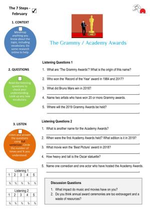 The Grammy / Academy Awards Some Research Online to Help