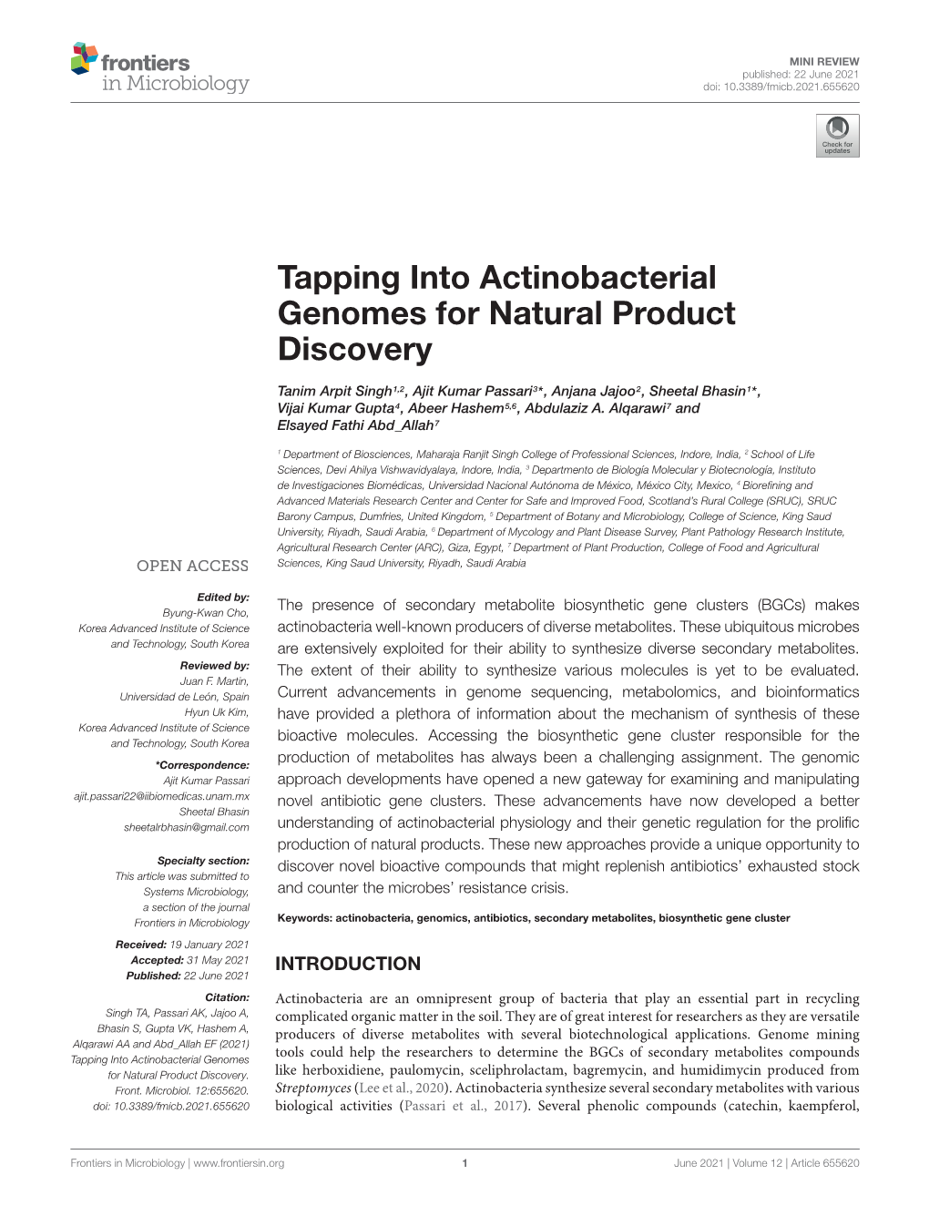 Tapping Into Actinobacterial Genomes for Natural Product Discovery