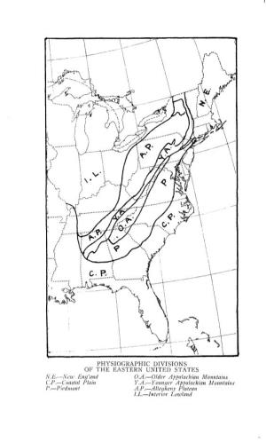 Physiographic Divisions of the Eastern United States V.L.E