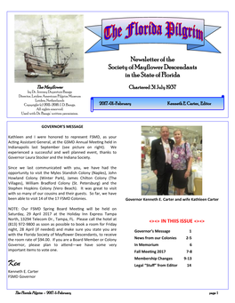 Newsletter of the Society of Mayflower Descendants in the State of Florida