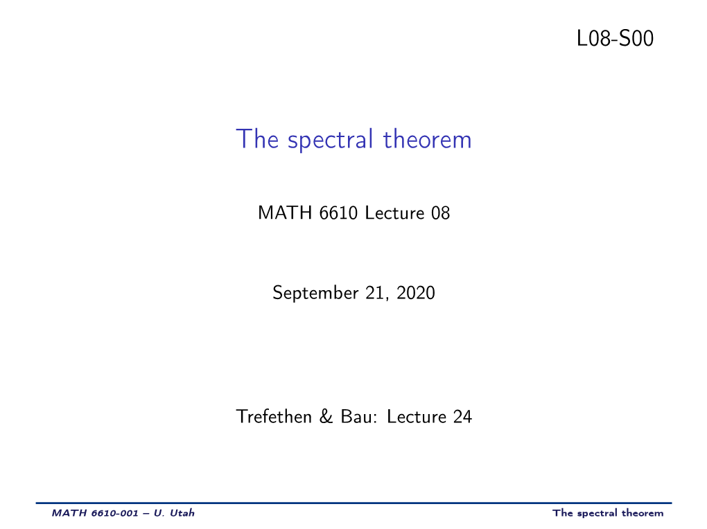 The Spectral Theorem