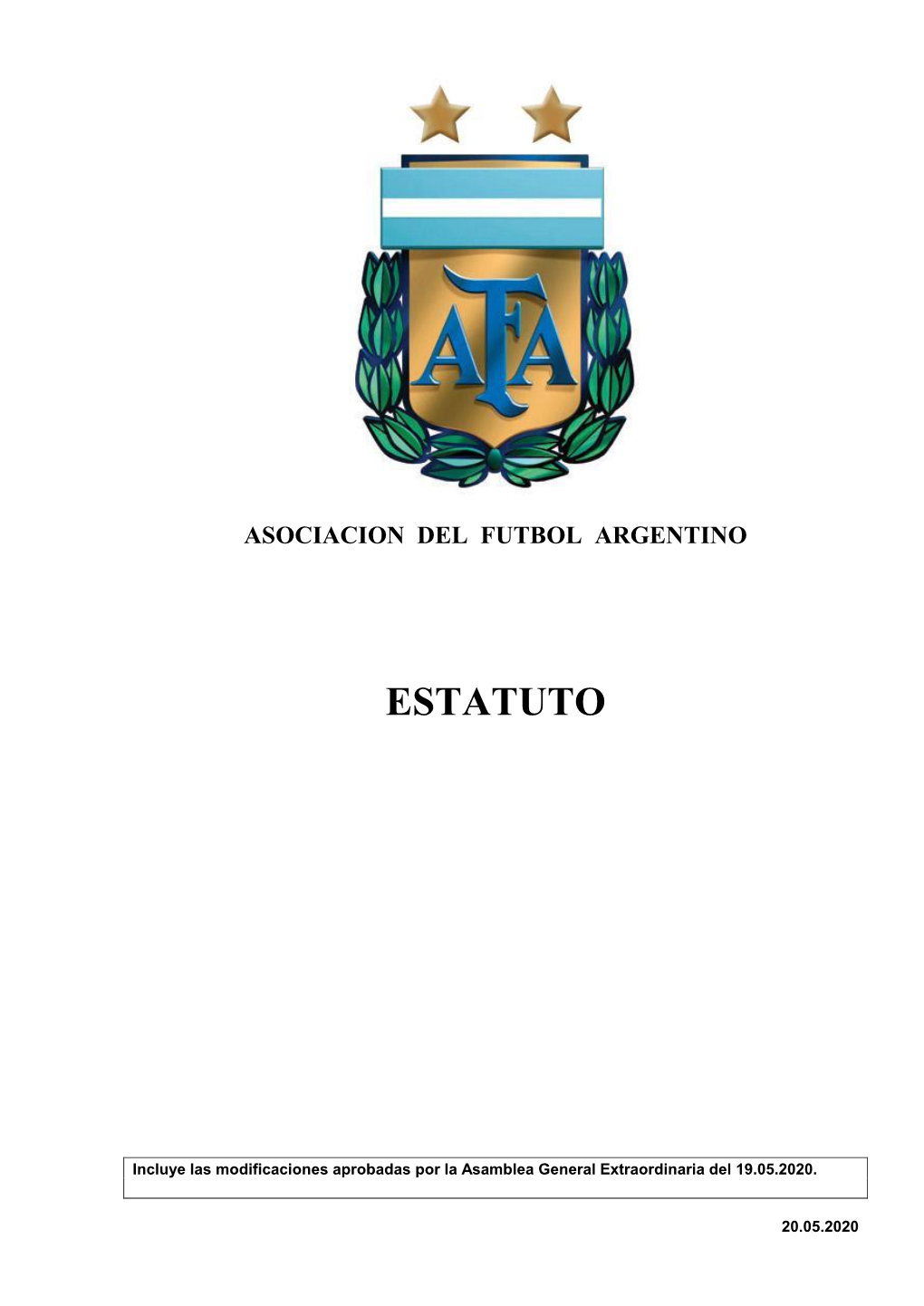 Asociacion Del Futbol Argentino Estatuto
