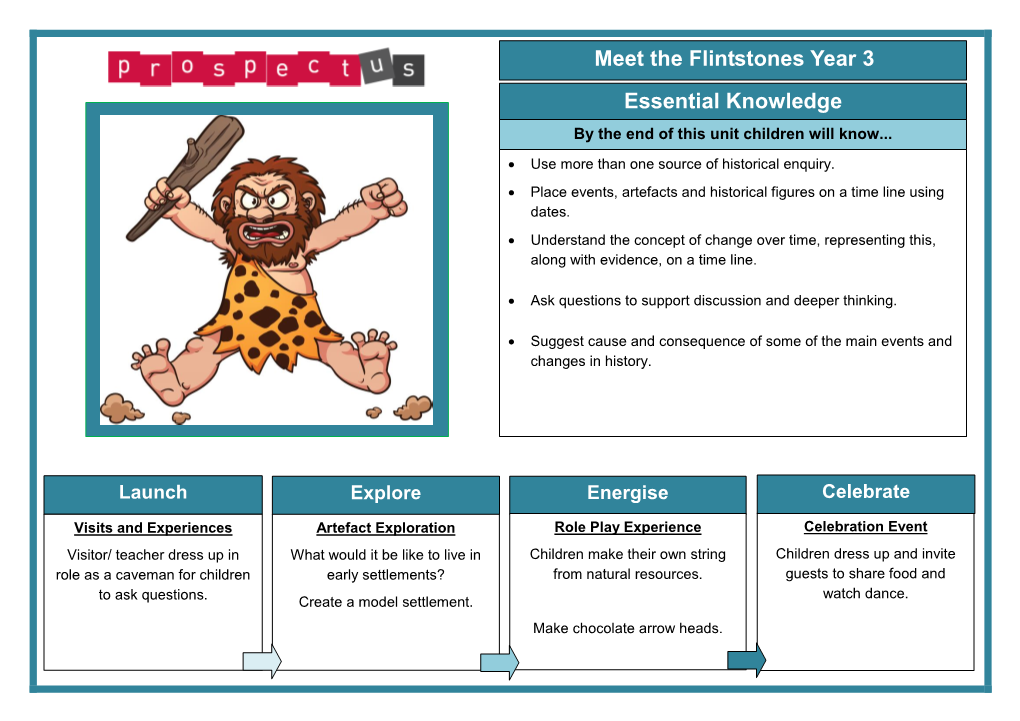 'Meet the Flintstones' Curriculum Overview