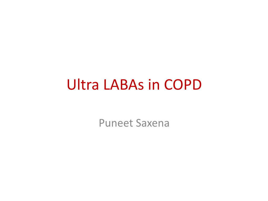 Ultra Labas in COPD