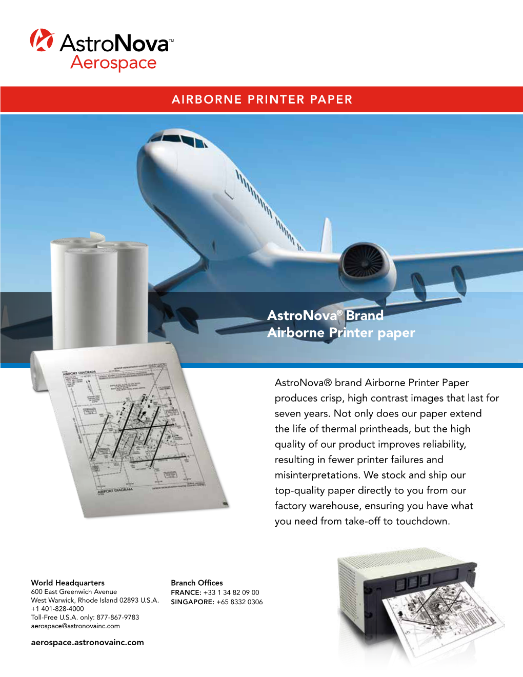 Astronova® Brand Airborne Printer Paper