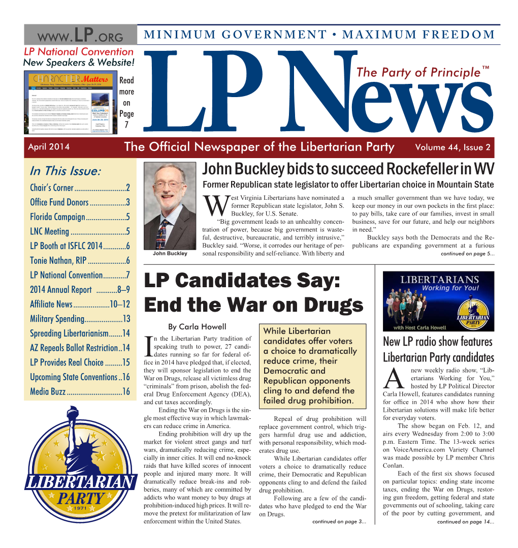 LP Candidates Say: Affiliate News