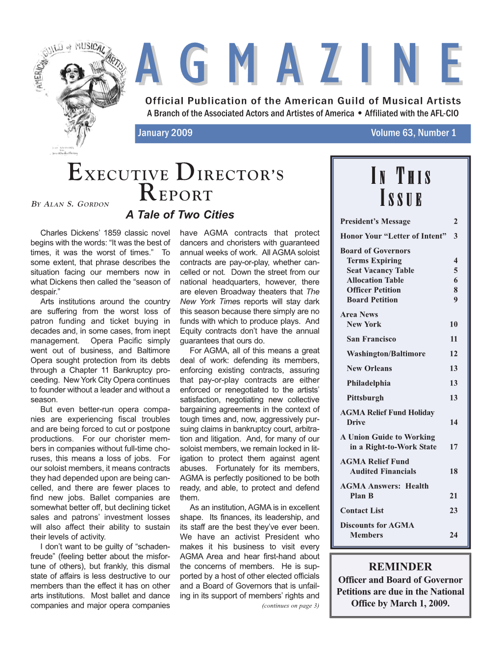 January 2009 Volume 63, Number 1