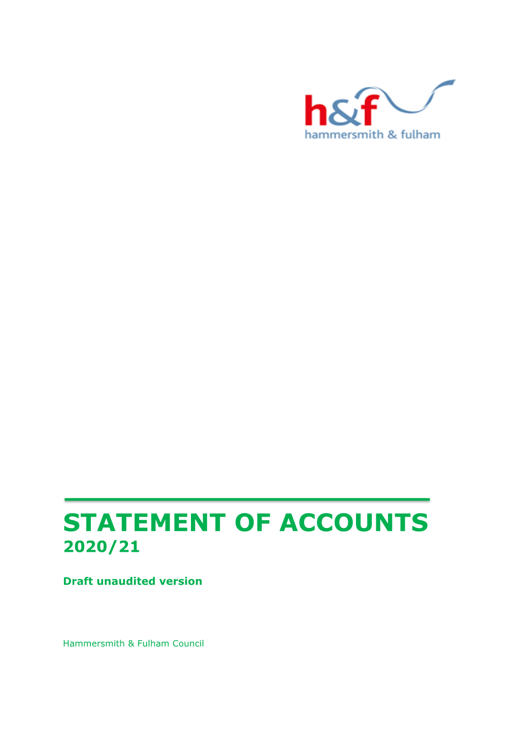 H&F 2020-21 Draft Statement of Accounts