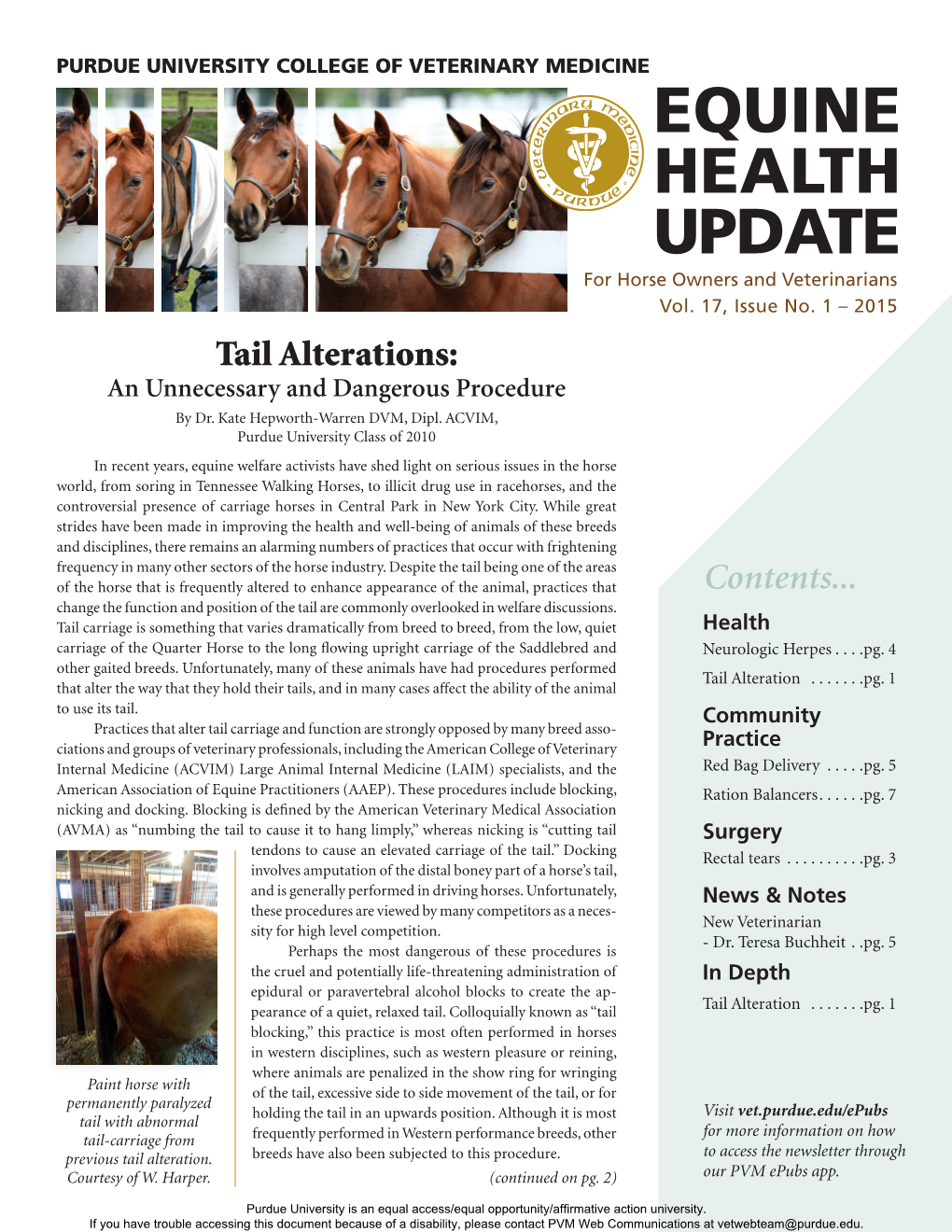 Equine Health Update Vol 17 Issue 1