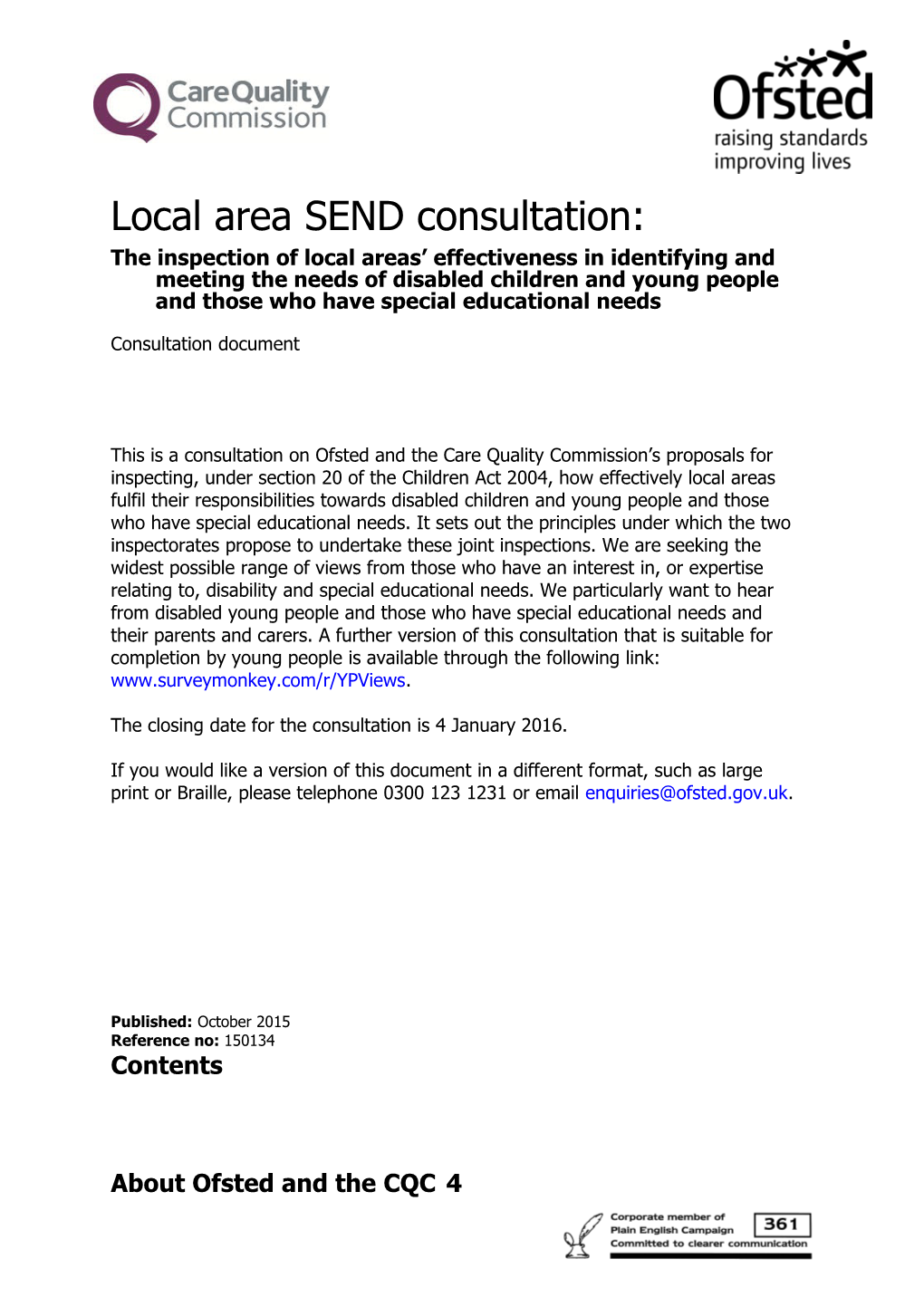 Local Area SEND Consultation