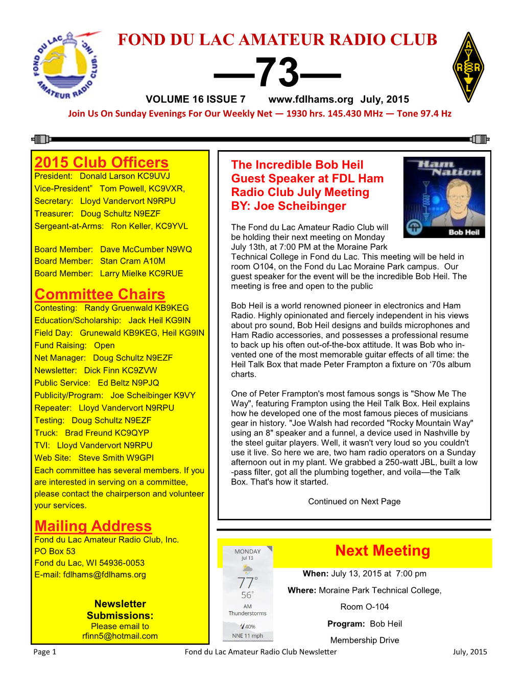 July FDLARC Newsletter