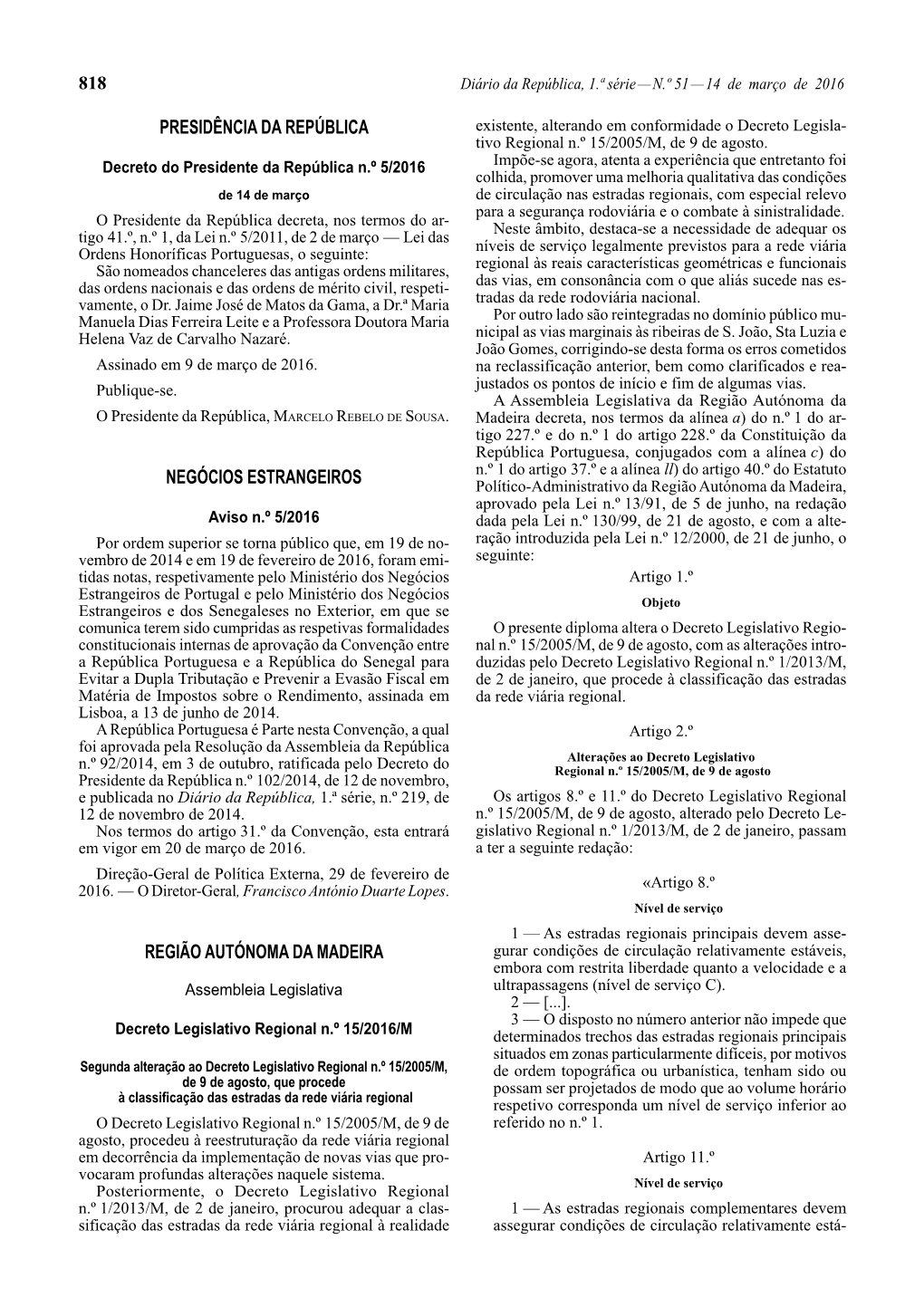Decreto Legislativo Regional N.º 15/2016/M