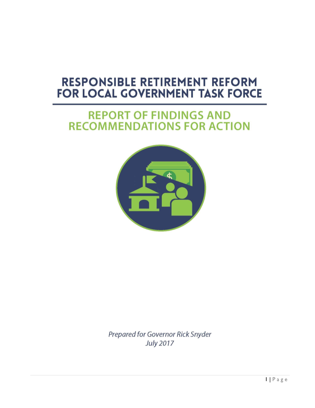 Task Force Report for Responsible Retirement Reform