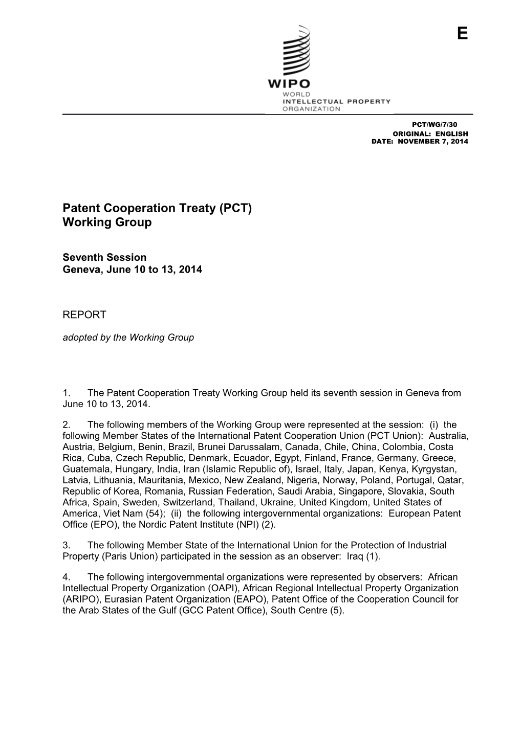 Patent Cooperation Treaty (PCT) s1