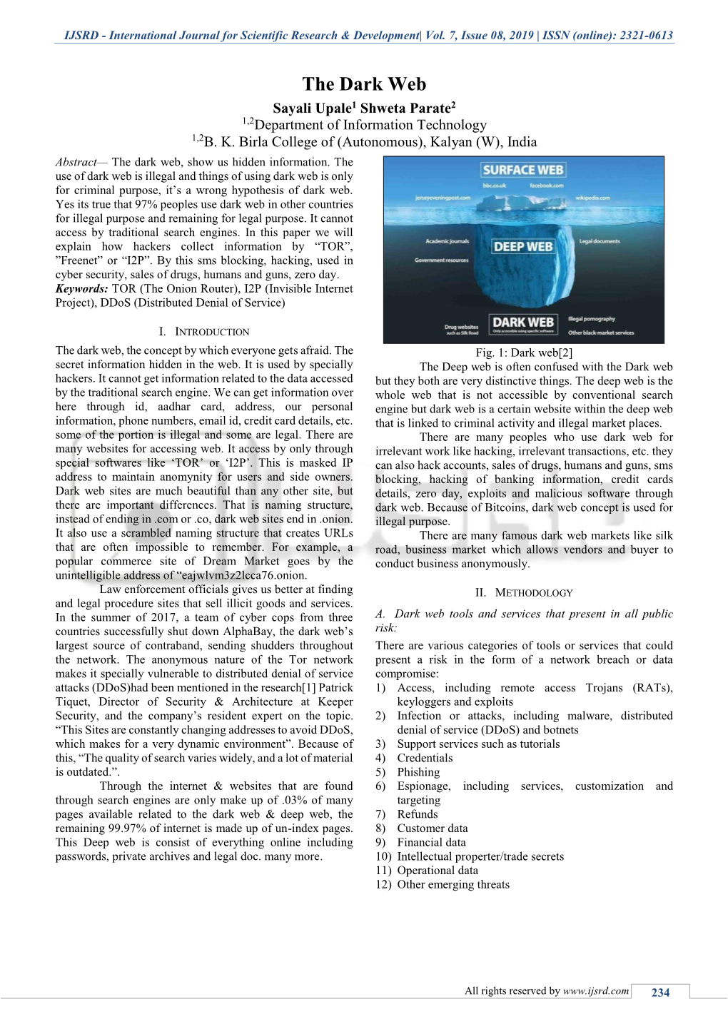 International Journal for Scientific Research & Development| Vol. 7, Issue 08, 2019 | ISSN (Online): 2321-0613