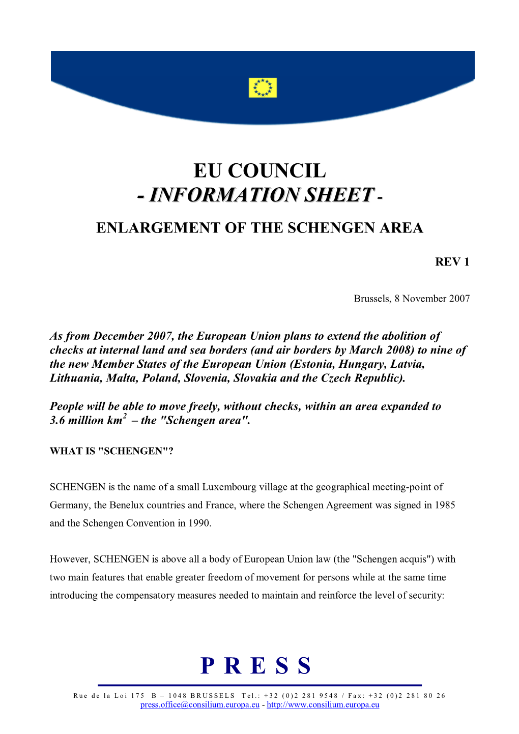 Enlargement of the Schengen Area