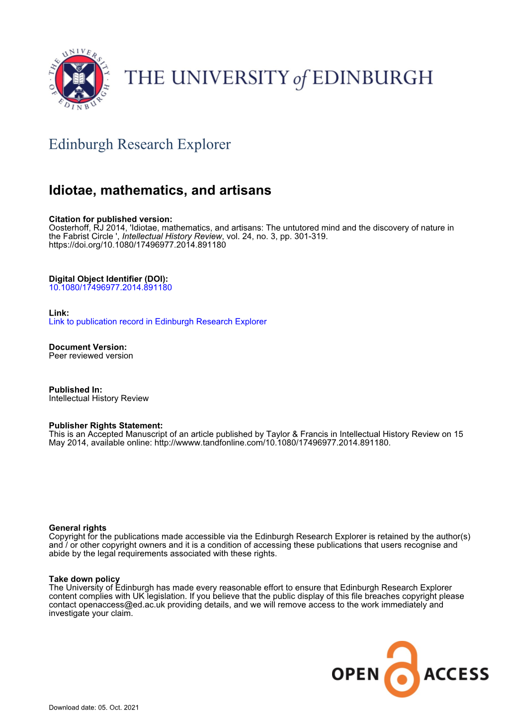 Edinburgh Research Explorer